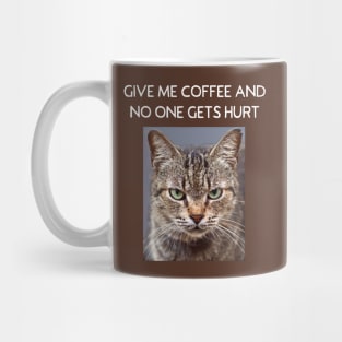 Funny Tabby Cat Men's Women's Grumpy Coffee Lovers Gift Mug